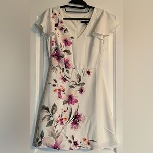 WHBM White House Black Market - White Crepe Satin Mini Dress